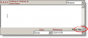 confianza en el control interno