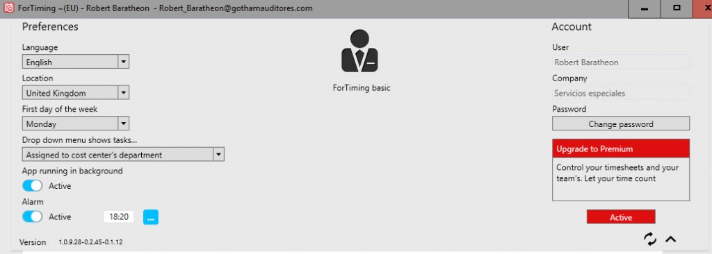 configuracion control de tiempos