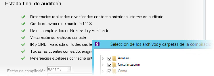 Comprobacion y compilación de los trabajos